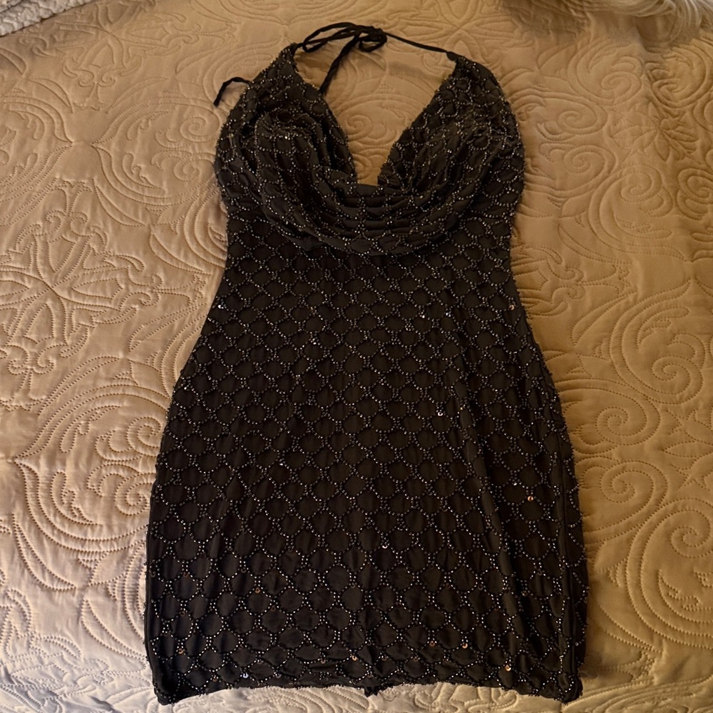 The Vintage Shop Black Backless Dress